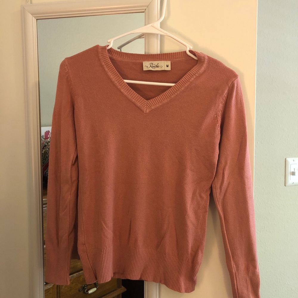 Pink Ruche Sweater